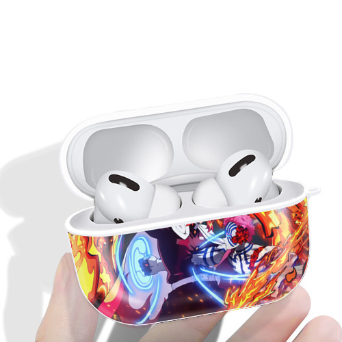 炎柱-煉󠄁獄 杏寿郎／れんごく きょうじゅろう Rengoku Kyoujurou 【AirPods Pro用】ハードシェル保護ケース 耐衝撃・防指紋・カラビナ付き商品仕様