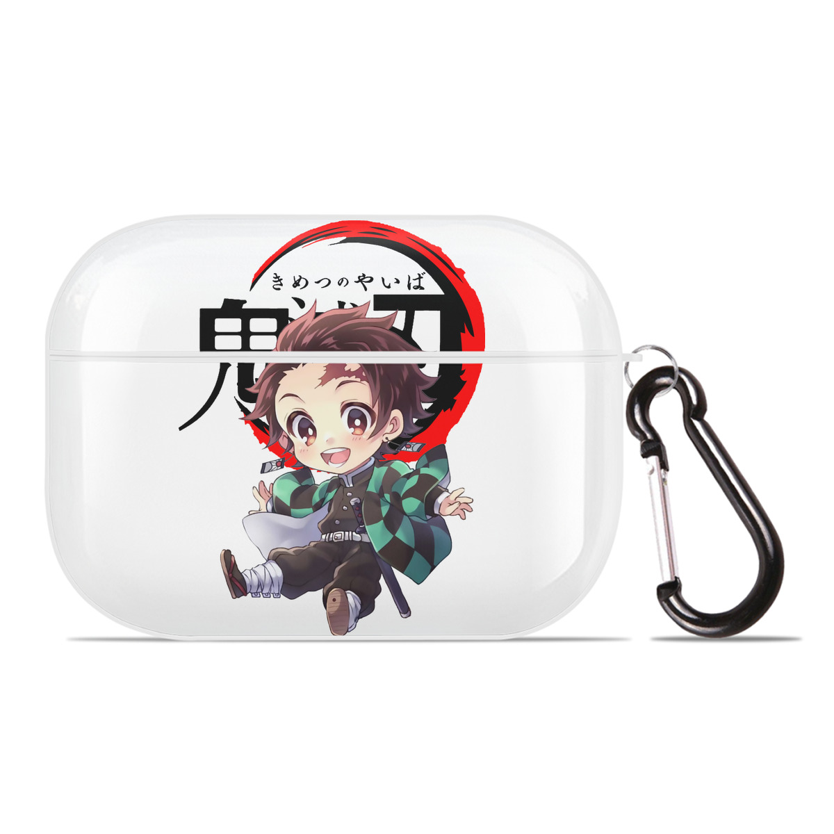 （画像用） 鬼滅の刃 竈門 炭治郎／かまど たんじろう Kamado Tanjirou 【AirPods Pro用】ハードシェル保護ケース 耐衝撃・防指紋・カラビナ付き商品仕様