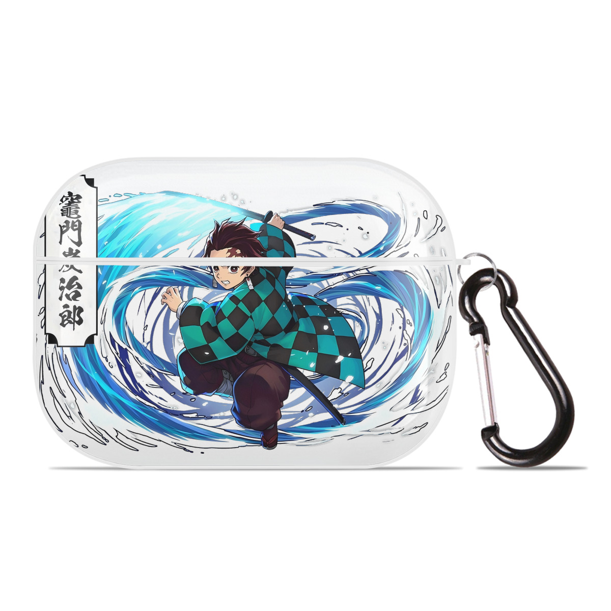 （画像用） 鬼滅の刃 竈門 炭治郎／かまど たんじろう Kamado Tanjirou 【AirPods Pro用】ハードシェル保護ケース 耐衝撃・防指紋・カラビナ付き商品仕様
