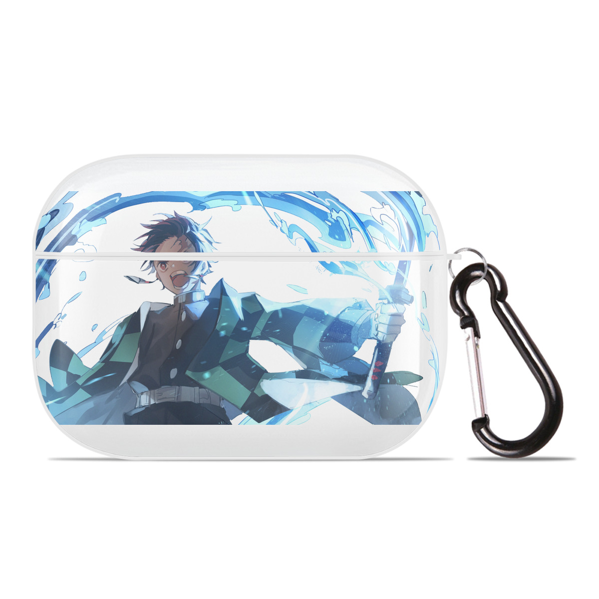 （画像用） 鬼滅の刃 竈門 炭治郎／かまど たんじろう Kamado Tanjirou 【AirPods Pro用】ハードシェル保護ケース 耐衝撃・防指紋・カラビナ付き商品仕様