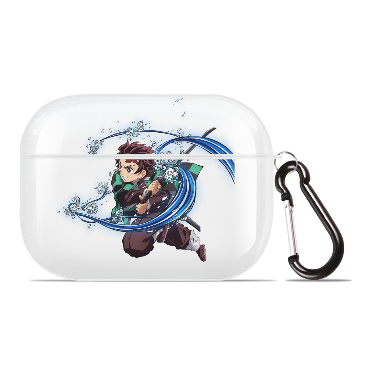（画像用） 鬼滅の刃 竈門 炭治郎／かまど たんじろう Kamado Tanjirou 【AirPods Pro用】ハードシェル保護ケース 耐衝撃・防指紋・カラビナ付き商品仕様