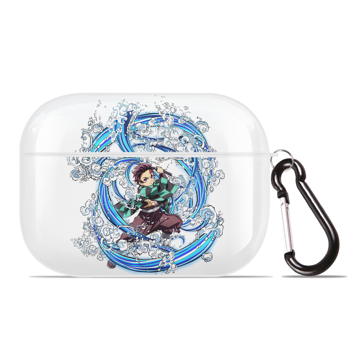 （画像用） 鬼滅の刃 竈門 炭治郎／かまど たんじろう Kamado Tanjirou 【AirPods Pro用】ハードシェル保護ケース 耐衝撃・防指紋・カラビナ付き商品仕様