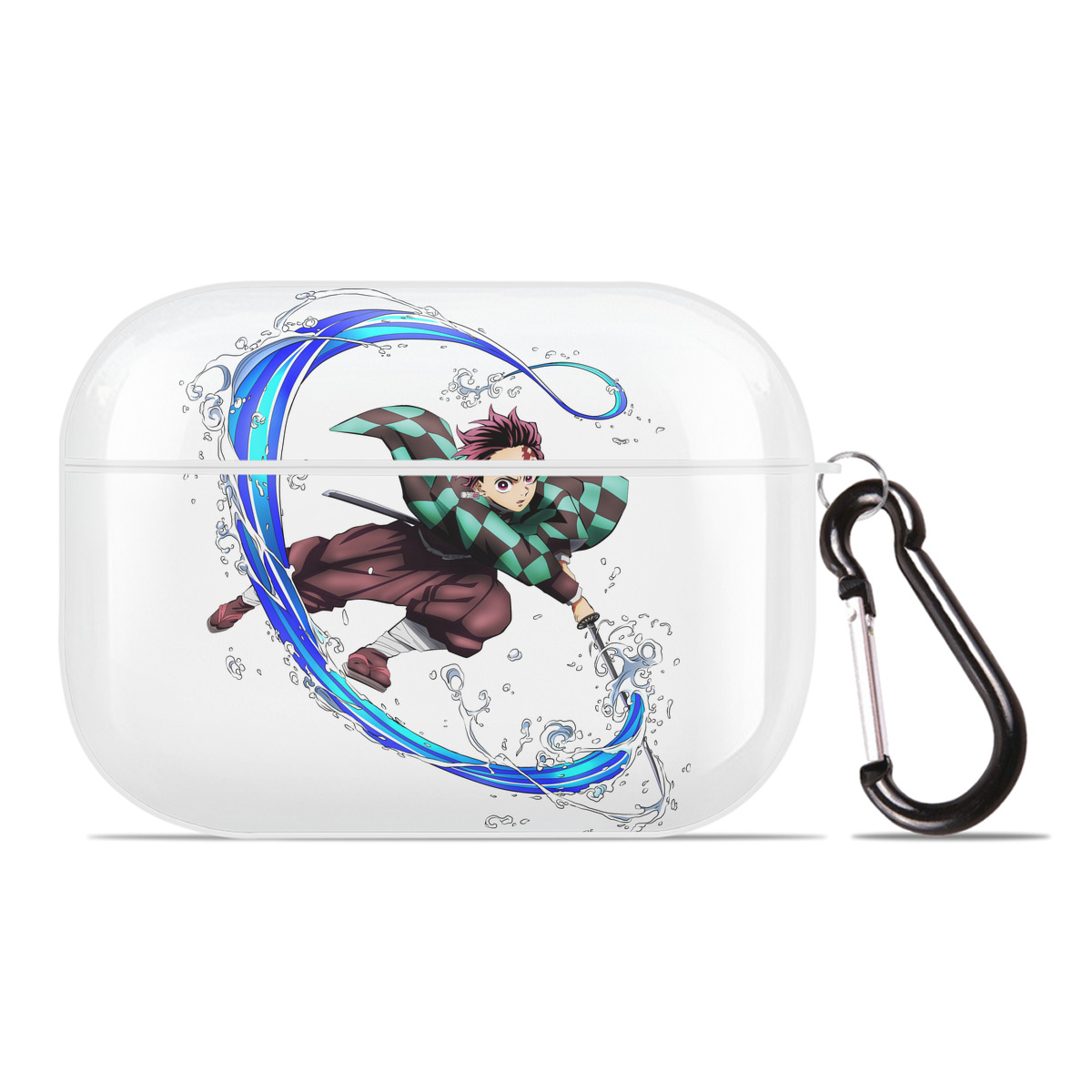 （画像用） 鬼滅の刃 竈門 炭治郎／かまど たんじろう Kamado Tanjirou 【AirPods Pro用】ハードシェル保護ケース 耐衝撃・防指紋・カラビナ付き商品仕様