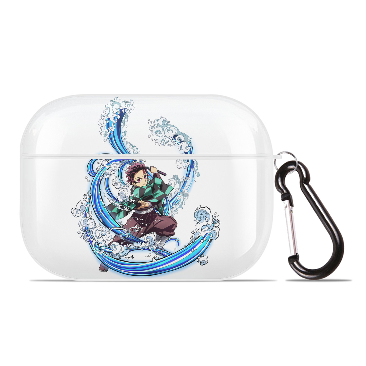 （画像用） 鬼滅の刃 竈門 炭治郎／かまど たんじろう Kamado Tanjirou 【AirPods Pro用】ハードシェル保護ケース 耐衝撃・防指紋・カラビナ付き商品仕様