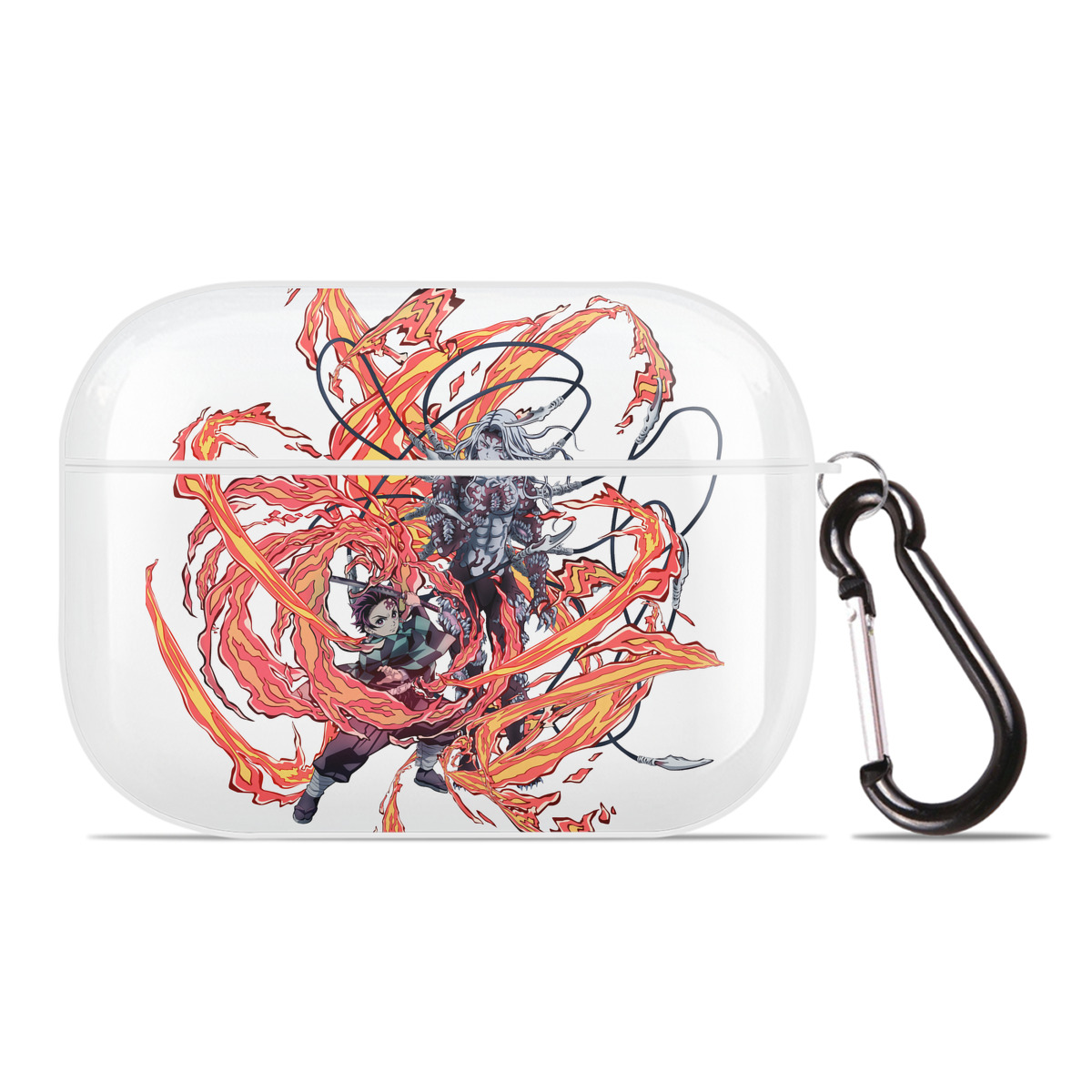 （画像用） 鬼滅の刃 竈門 炭治郎／かまど たんじろう Kamado Tanjirou 【AirPods Pro用】ハードシェル保護ケース 耐衝撃・防指紋・カラビナ付き商品仕様
