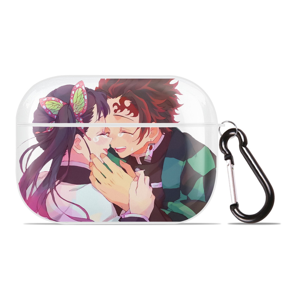 （画像用） 鬼滅の刃 竈門 炭治郎／かまど たんじろう Kamado Tanjirou 【AirPods Pro用】ハードシェル保護ケース 耐衝撃・防指紋・カラビナ付き商品仕様