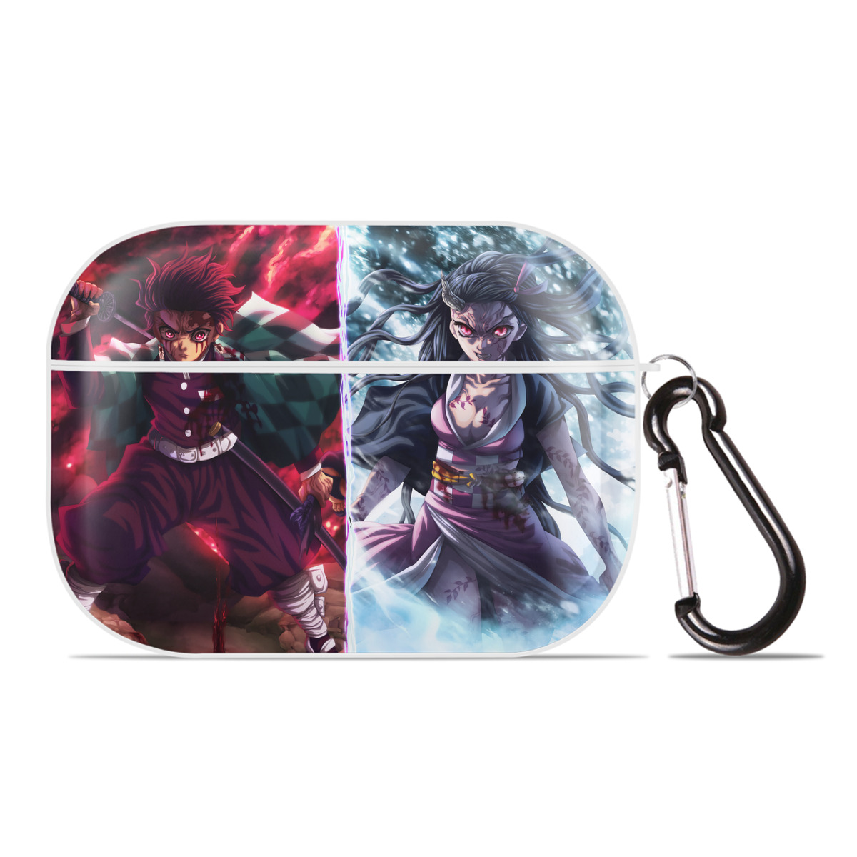 （画像用） 鬼滅の刃（きめつのやいば）竈門 炭治郎／かまど たんじろう Kamado Tanjirou 【AirPods Pro用】ハードシェル保護ケース 耐衝撃・防指紋・カラビナ付き商品仕様