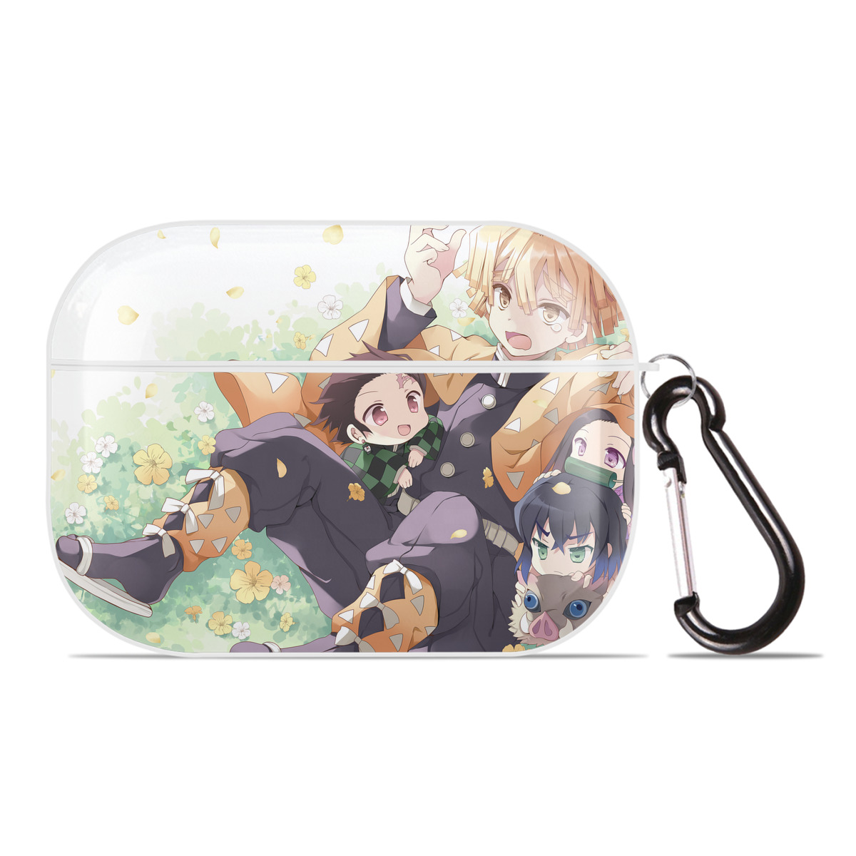 （画像用） 鬼滅の刃（きめつのやいば）竈門 炭治郎／かまど たんじろう Kamado Tanjirou 【AirPods Pro用】ハードシェル保護ケース 耐衝撃・防指紋・カラビナ付き商品仕様