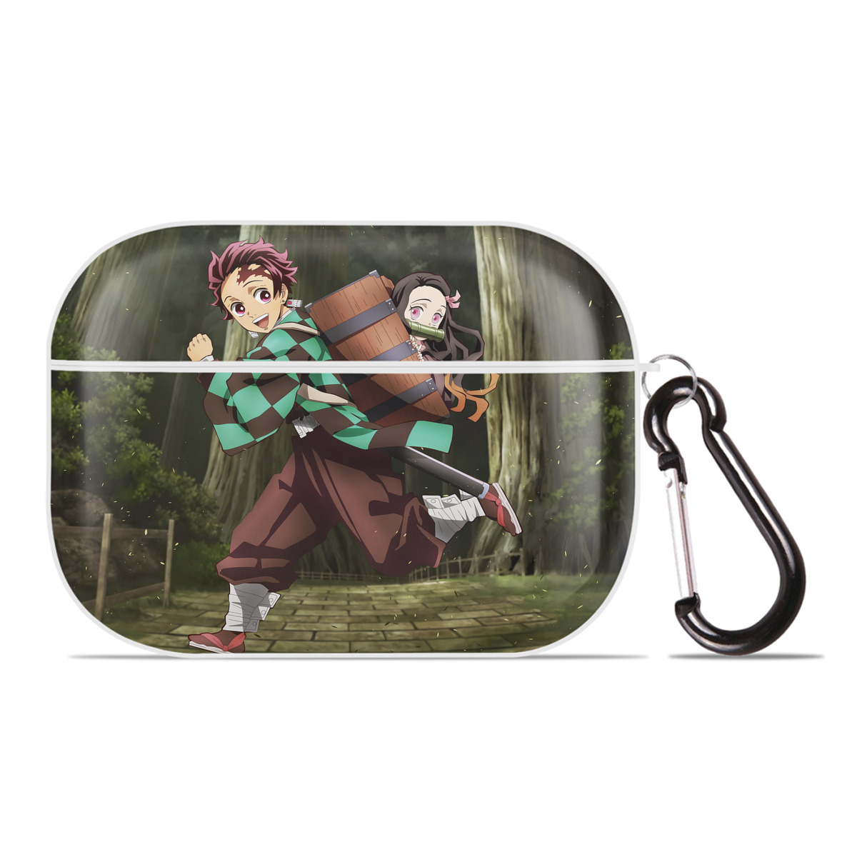 （画像用） 鬼滅の刃（きめつのやいば）竈門 炭治郎／かまど たんじろう Kamado Tanjirou 【AirPods Pro用】ハードシェル保護ケース 耐衝撃・防指紋・カラビナ付き商品仕様