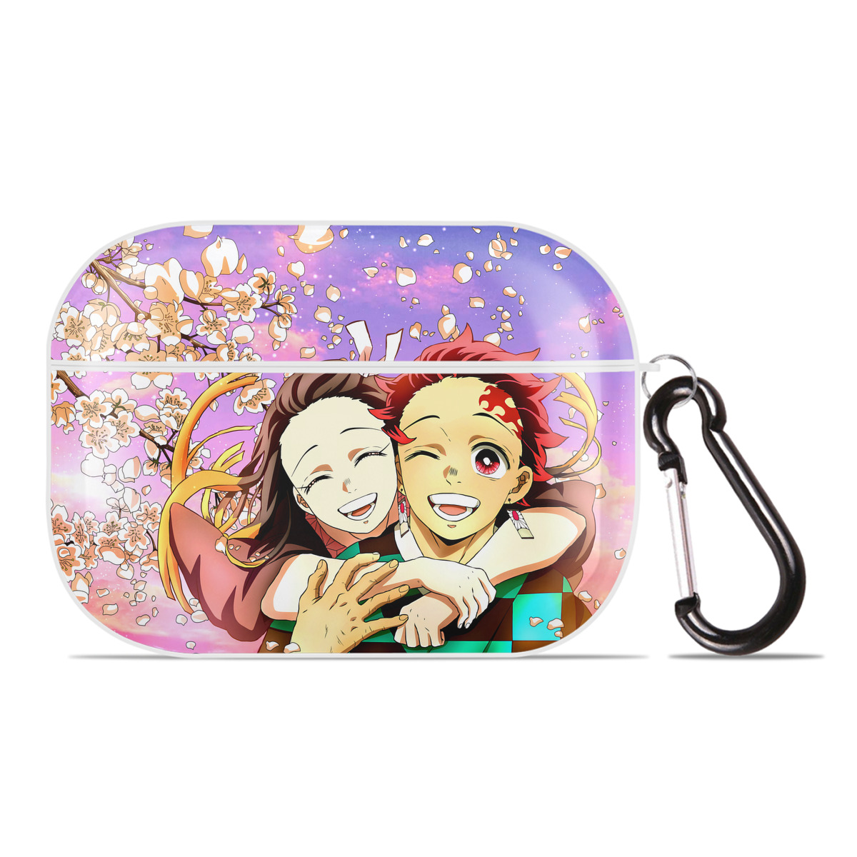 （画像用） 鬼滅の刃（きめつのやいば）竈門 炭治郎／かまど たんじろう Kamado Tanjirou 【AirPods Pro用】ハードシェル保護ケース 耐衝撃・防指紋・カラビナ付き商品仕様