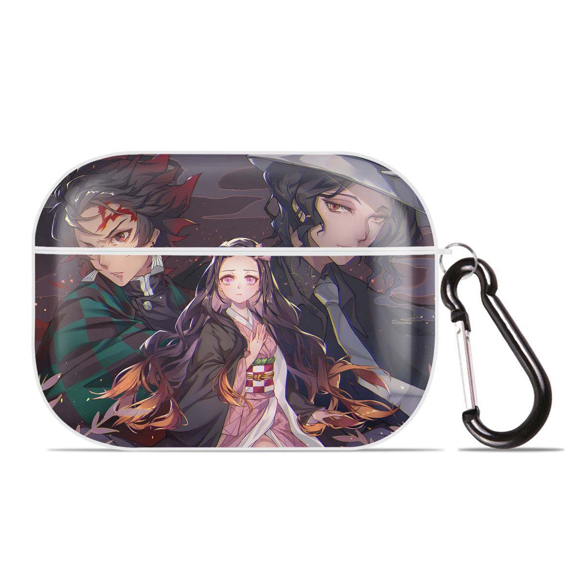 （画像用） 鬼滅の刃（きめつのやいば）竈門 炭治郎／かまど たんじろう Kamado Tanjirou 【AirPods Pro用】ハードシェル保護ケース 耐衝撃・防指紋・カラビナ付き商品仕様