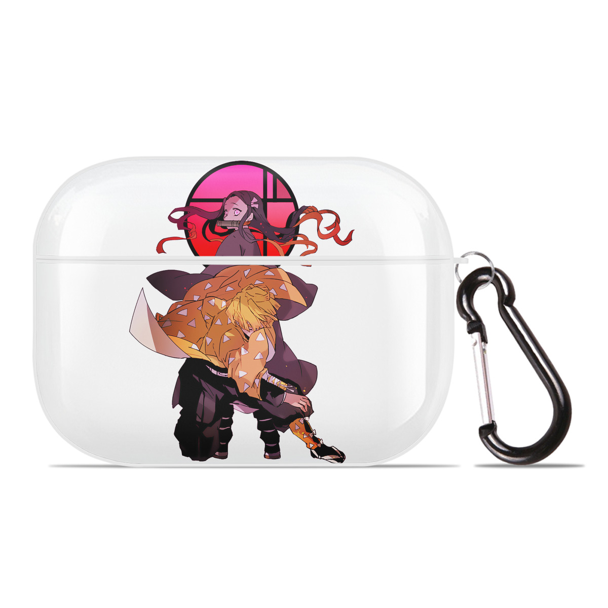 （画像用） 鬼滅の刃（きめつのやいば）我妻 善逸／あがつま ぜんいつ Agatsuma Zenitsu 【AirPods Pro用】ハードシェル保護ケース 耐衝撃・防指紋・カラビナ付き商品仕様