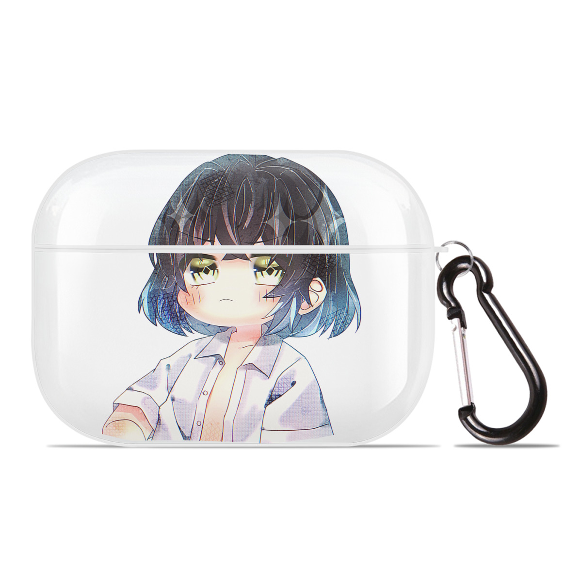 （画像用） 鬼滅の刃（きめつのやいば）嘴平 伊之助／はしびら いのすけ Hashibira Inosuke 【AirPods Pro用】ハードシェル保護ケース 耐衝撃・防指紋・カラビナ付き商品仕様