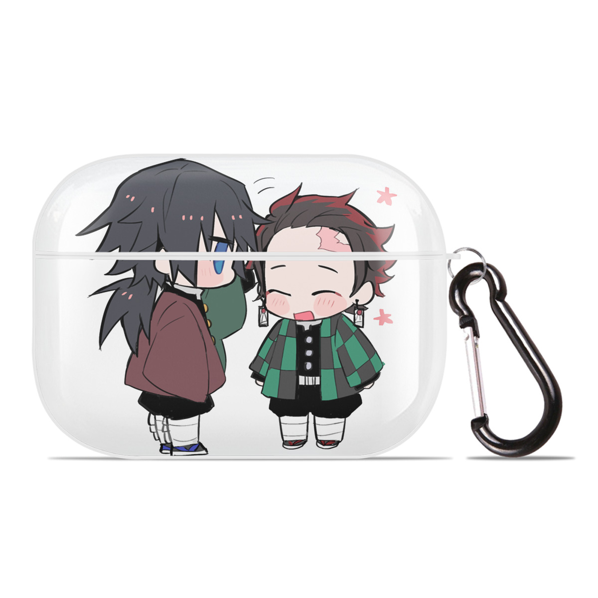 （画像用） 鬼滅の刃（きめつのやいば）水柱-冨岡 義勇／とみおか ぎゆう Tomioka Giyuu 【AirPods Pro用】ハードシェル保護ケース 耐衝撃・防指紋・カラビナ付き商品仕様