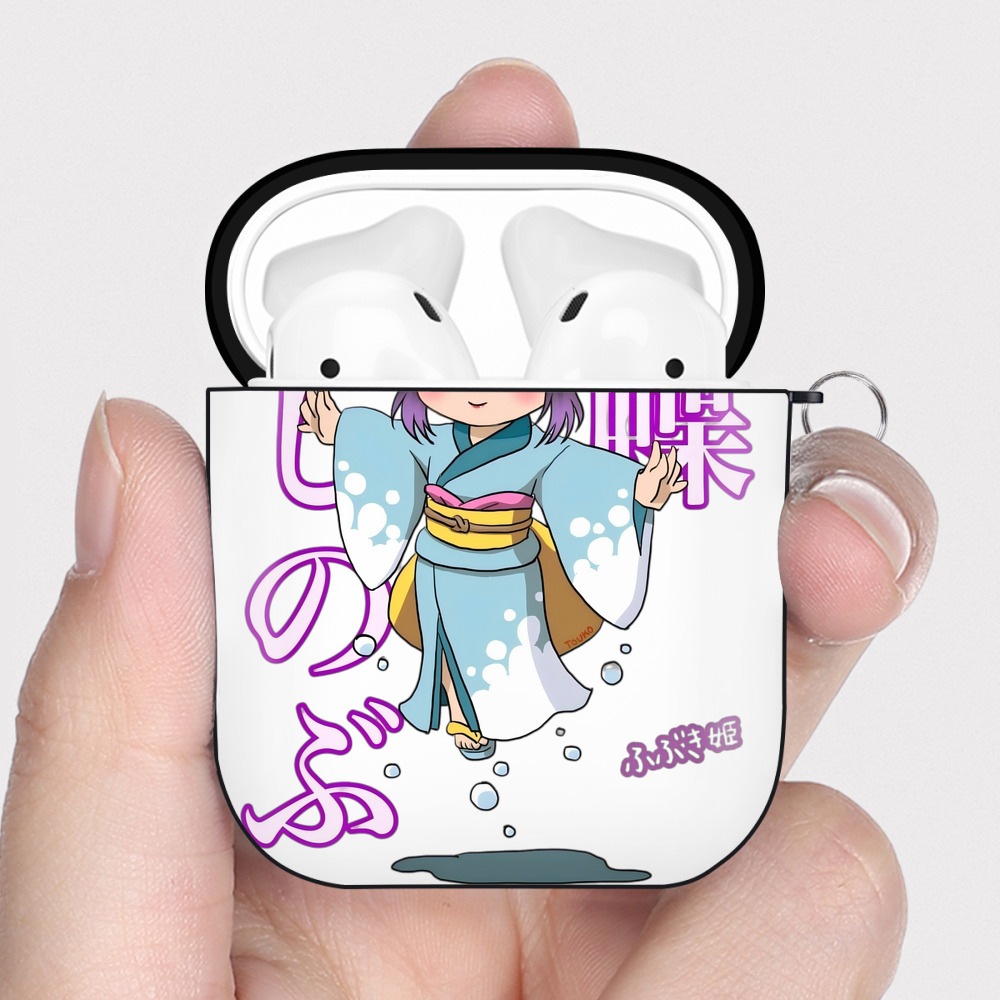 （画像用） 鬼滅の刃（きめつのやいば）蟲柱-胡蝶 しのぶ／こちょう しのぶ Kochou Shinobu AirPods 第2世代保護ケース ハードシェル ブラック 耐衝撃・防指紋・カラビナ付き