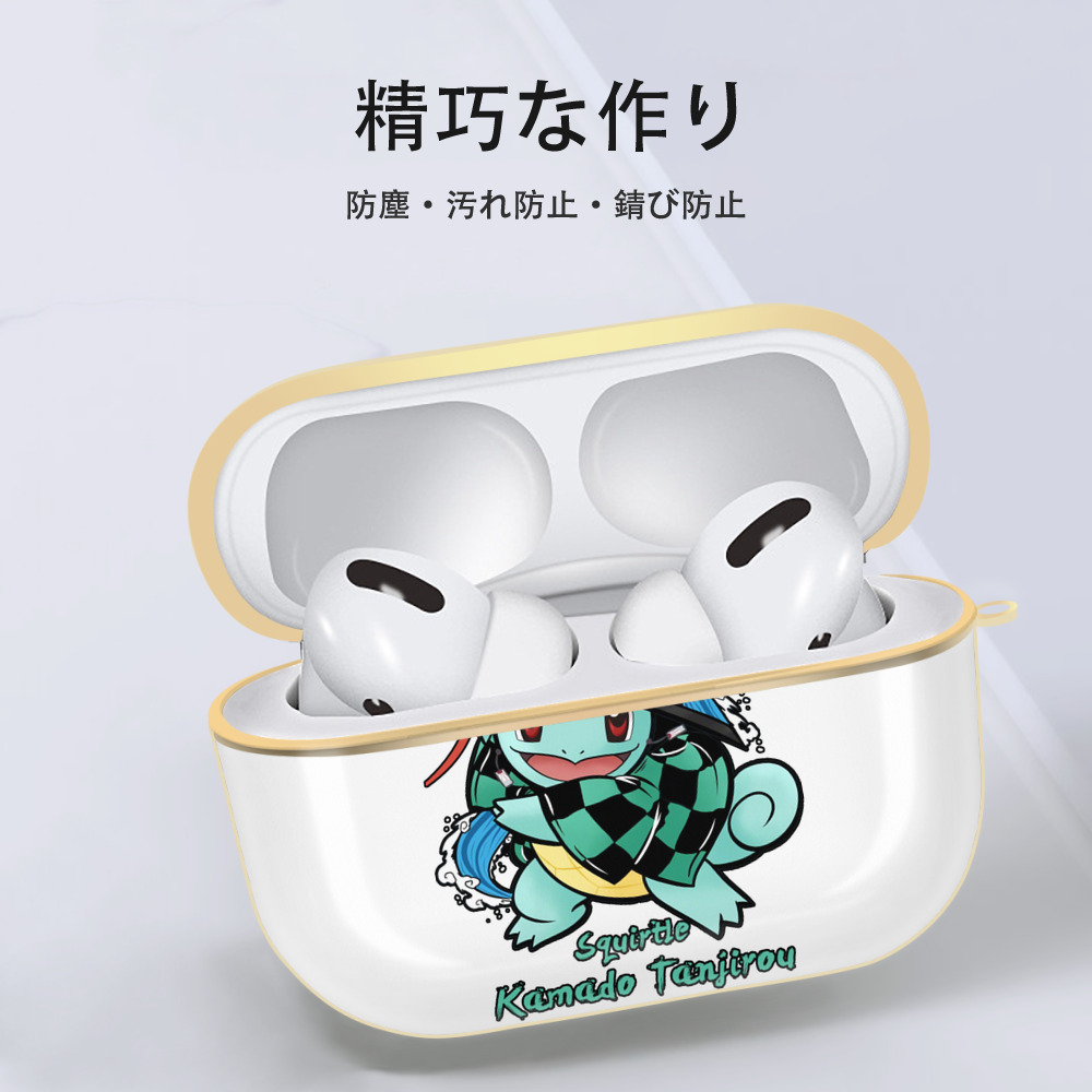 鬼滅の刃 竈門 炭治郎／かまど たんじろう Kamado Tanjirou 【AirPods Pro用】ハードシェル保護ケース｜耐衝撃・防指紋・カラビナ付き商品仕様