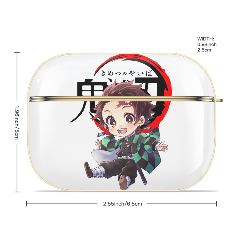 鬼滅の刃 竈門 炭治郎／かまど たんじろう Kamado Tanjirou 【AirPods Pro用】ハードシェル保護ケース｜耐衝撃・防指紋・カラビナ付き商品仕様