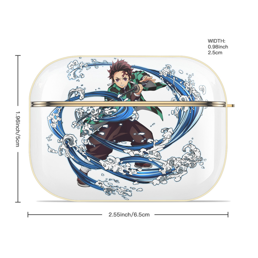 鬼滅の刃 竈門 炭治郎／かまど たんじろう Kamado Tanjirou 【AirPods Pro用】ハードシェル保護ケース｜耐衝撃・防指紋・カラビナ付き商品仕様