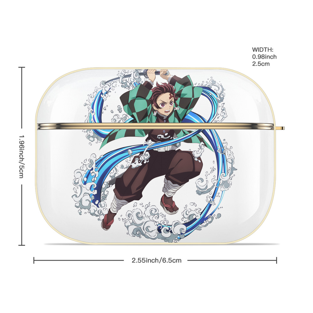 鬼滅の刃 竈門 炭治郎／かまど たんじろう Kamado Tanjirou 【AirPods Pro用】ハードシェル保護ケース｜耐衝撃・防指紋・カラビナ付き商品仕様