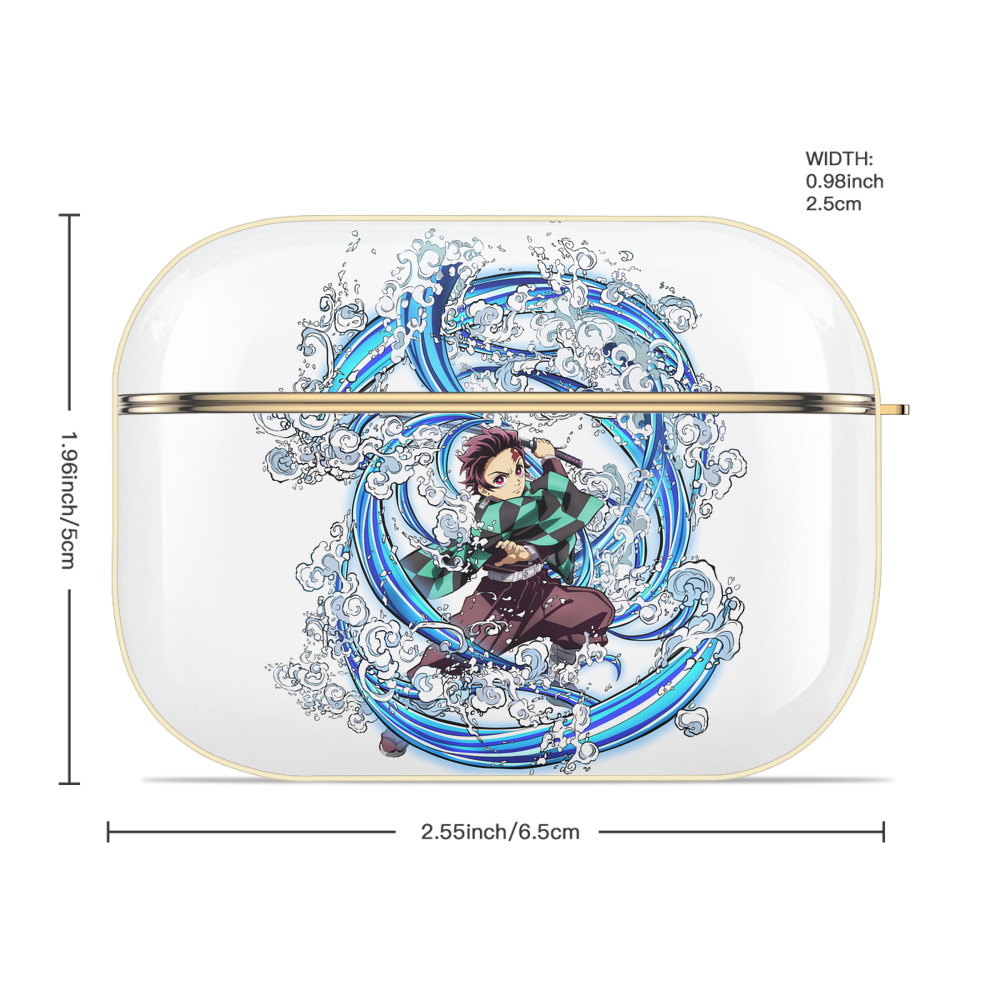 鬼滅の刃 竈門 炭治郎／かまど たんじろう Kamado Tanjirou 【AirPods Pro用】ハードシェル保護ケース｜耐衝撃・防指紋・カラビナ付き商品仕様