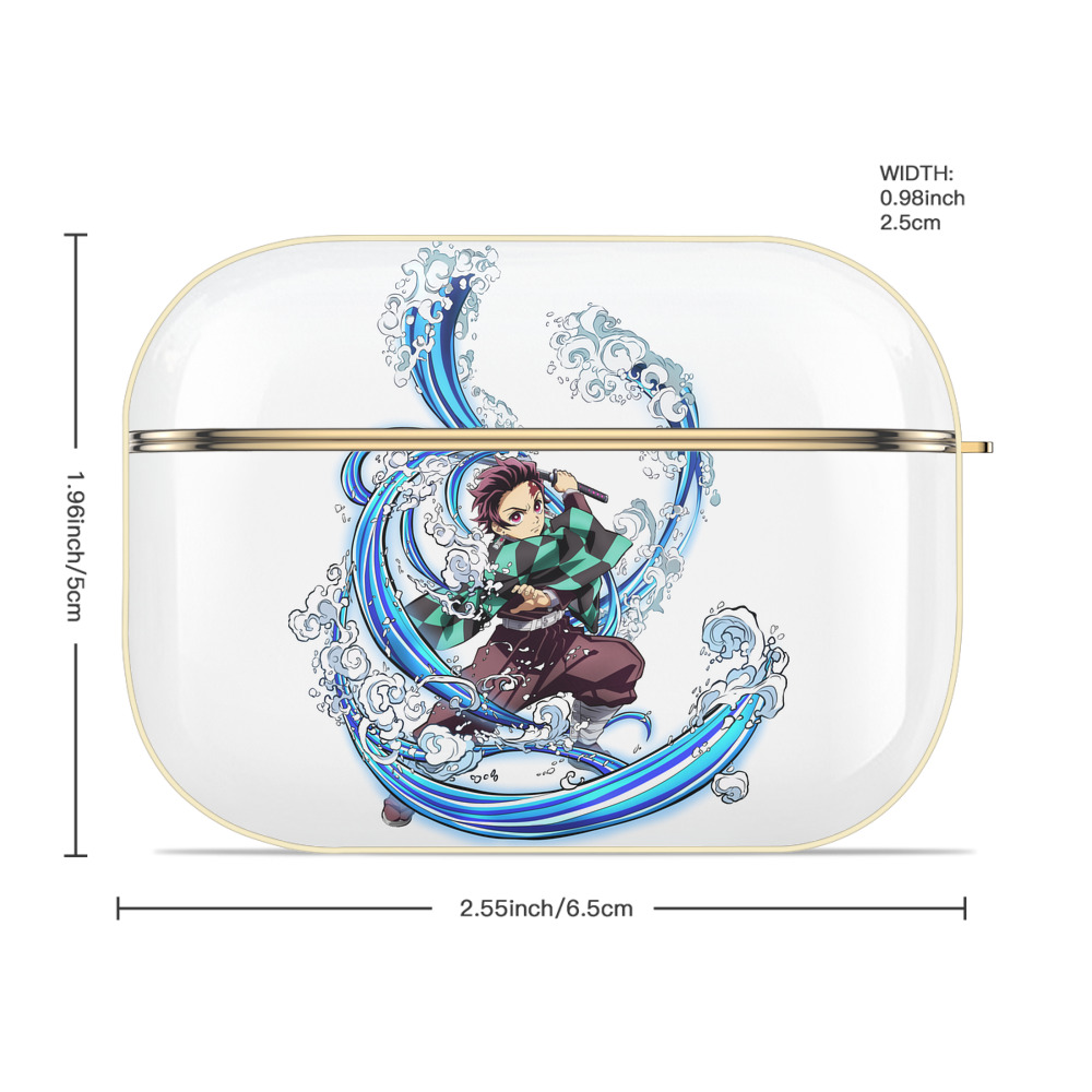 鬼滅の刃 竈門 炭治郎／かまど たんじろう Kamado Tanjirou 【AirPods Pro用】ハードシェル保護ケース｜耐衝撃・防指紋・カラビナ付き商品仕様