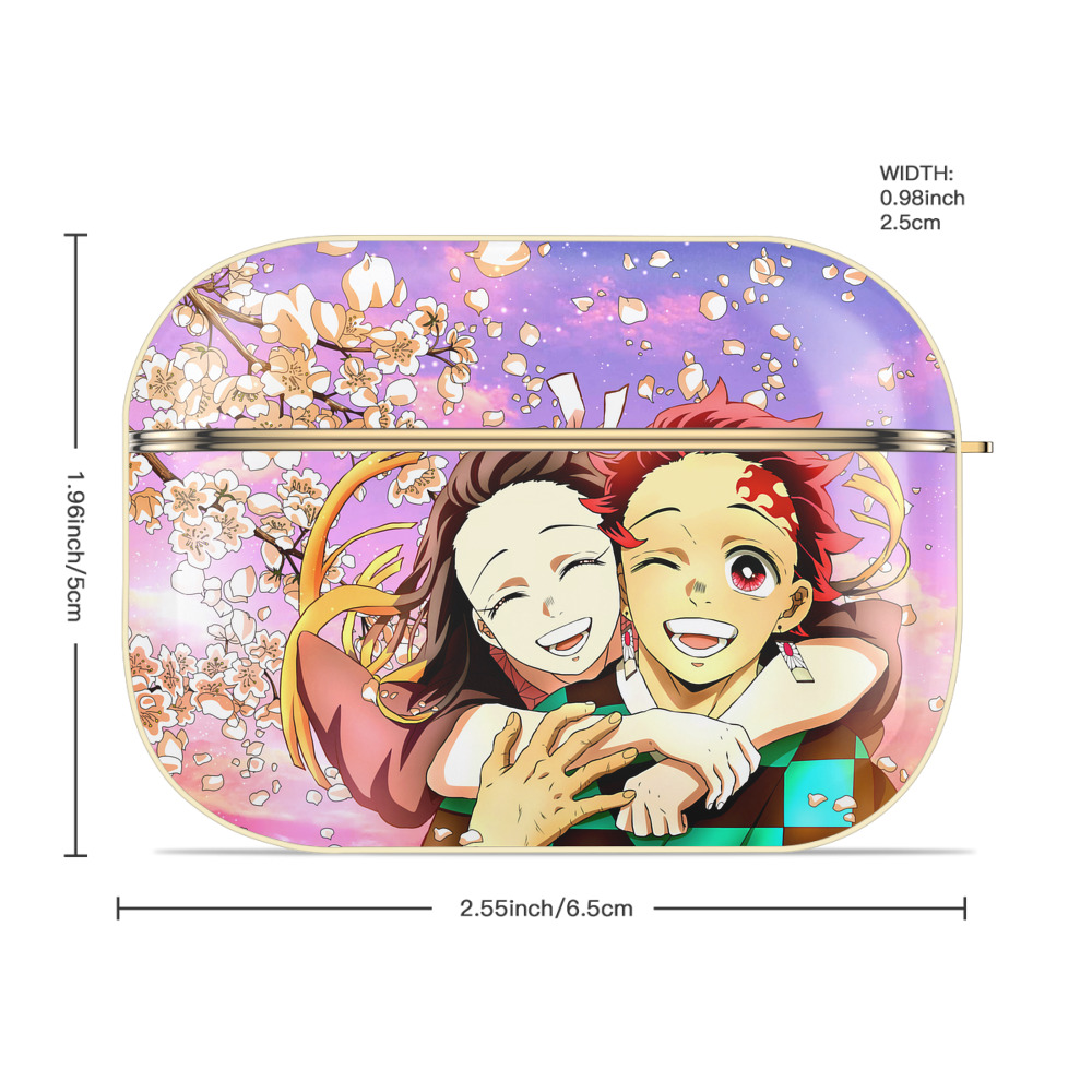 鬼滅の刃（きめつのやいば）竈門 炭治郎／かまど たんじろう Kamado Tanjirou 【AirPods Pro用】ハードシェル保護ケース｜耐衝撃・防指紋・カラビナ付き商品仕様