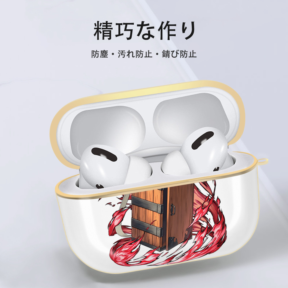 鬼滅の刃（きめつのやいば）竈門 禰󠄀豆子／かまど ねずこ Kamado Nezuko 【AirPods Pro用】ハードシェル保護ケース｜耐衝撃・防指紋・カラビナ付き商品仕様