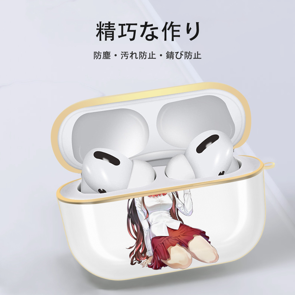 鬼滅の刃（きめつのやいば）竈門 禰󠄀豆子／かまど ねずこ Kamado Nezuko 【AirPods Pro用】ハードシェル保護ケース｜耐衝撃・防指紋・カラビナ付き商品仕様