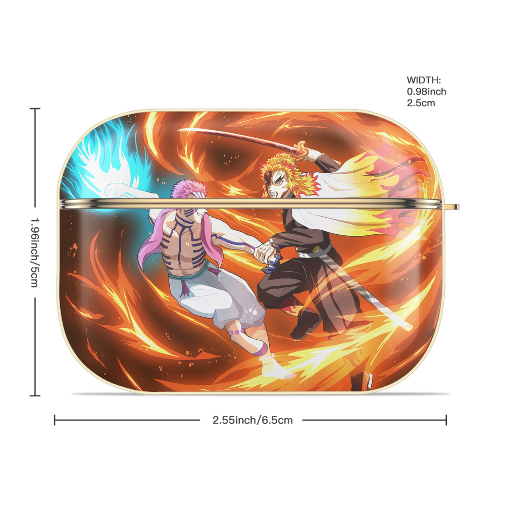 炎柱-煉󠄁獄 杏寿郎／れんごく きょうじゅろう Rengoku Kyoujurou 【AirPods Pro用】ハードシェル保護ケース｜耐衝撃・防指紋・カラビナ付き商品仕様