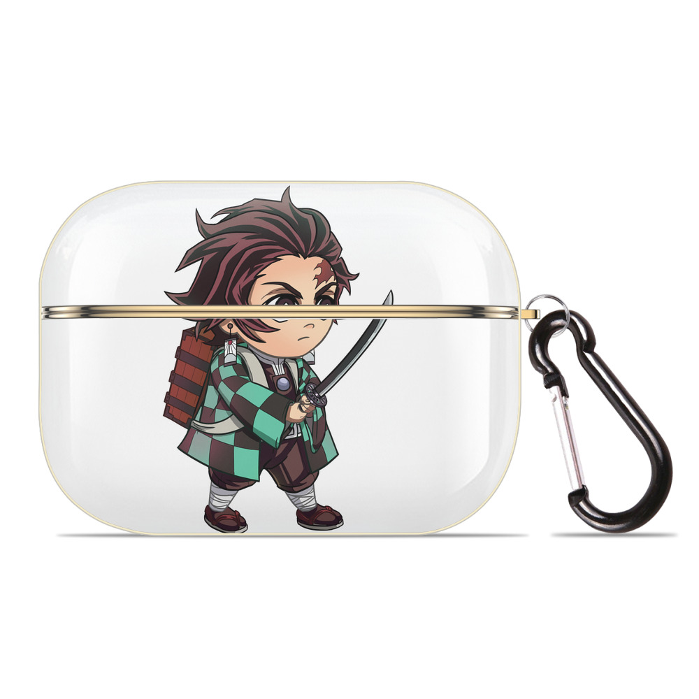 （画像用） 鬼滅の刃 竈門 炭治郎／かまど たんじろう Kamado Tanjirou 【AirPods Pro用】ハードシェル保護ケース｜耐衝撃・防指紋・カラビナ付き商品仕様