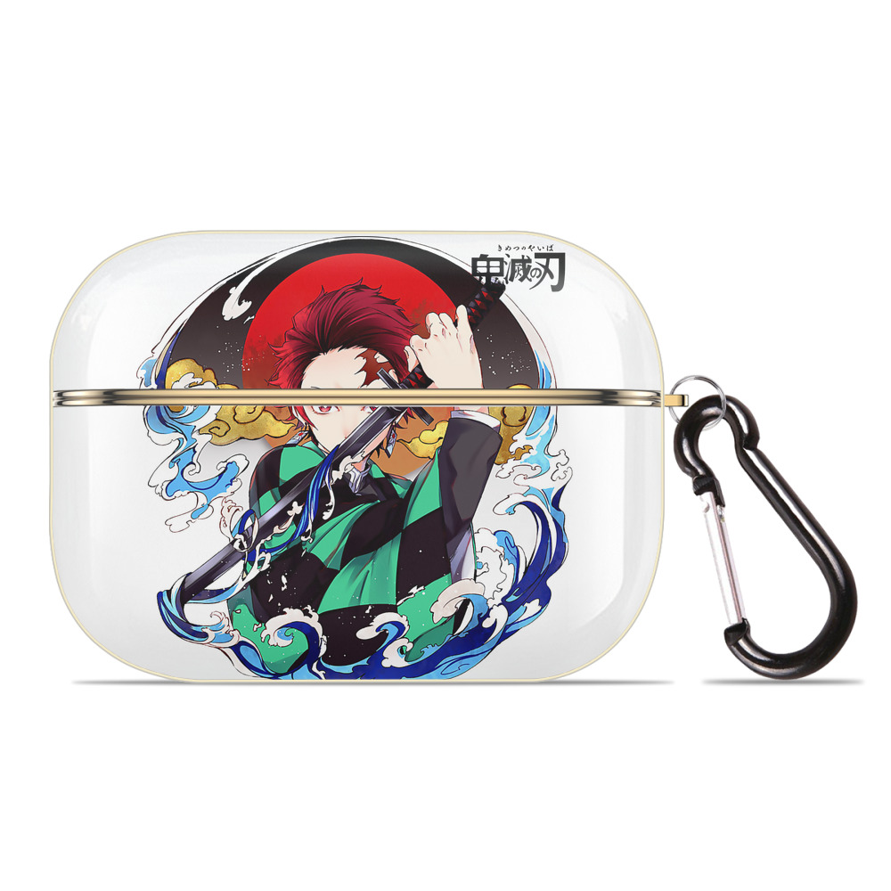 （画像用） 鬼滅の刃 竈門 炭治郎／かまど たんじろう Kamado Tanjirou 【AirPods Pro用】ハードシェル保護ケース｜耐衝撃・防指紋・カラビナ付き商品仕様