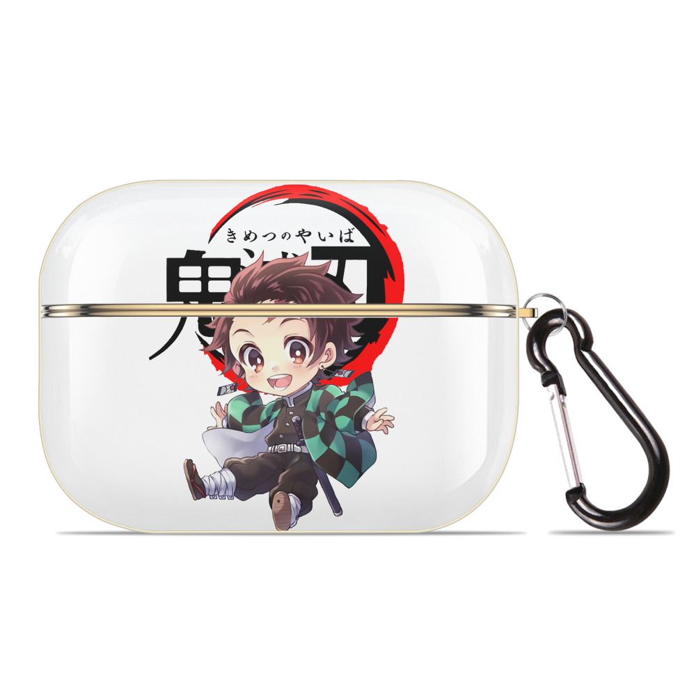 （画像用） 鬼滅の刃 竈門 炭治郎／かまど たんじろう Kamado Tanjirou 【AirPods Pro用】ハードシェル保護ケース｜耐衝撃・防指紋・カラビナ付き商品仕様