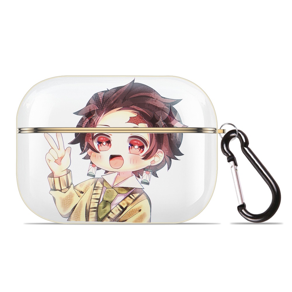 （画像用） 鬼滅の刃 竈門 炭治郎／かまど たんじろう Kamado Tanjirou 【AirPods Pro用】ハードシェル保護ケース｜耐衝撃・防指紋・カラビナ付き商品仕様