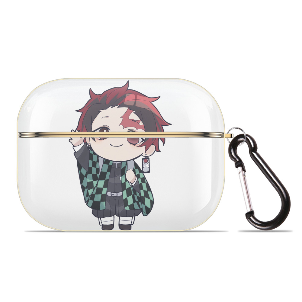 （画像用） 鬼滅の刃 竈門 炭治郎／かまど たんじろう Kamado Tanjirou 【AirPods Pro用】ハードシェル保護ケース｜耐衝撃・防指紋・カラビナ付き商品仕様