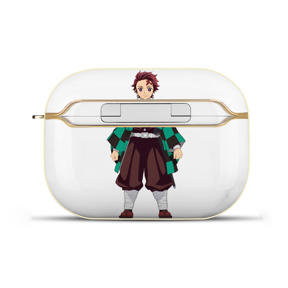 （画像用） 鬼滅の刃 竈門 炭治郎／かまど たんじろう Kamado Tanjirou 【AirPods Pro用】ハードシェル保護ケース｜耐衝撃・防指紋・カラビナ付き商品仕様