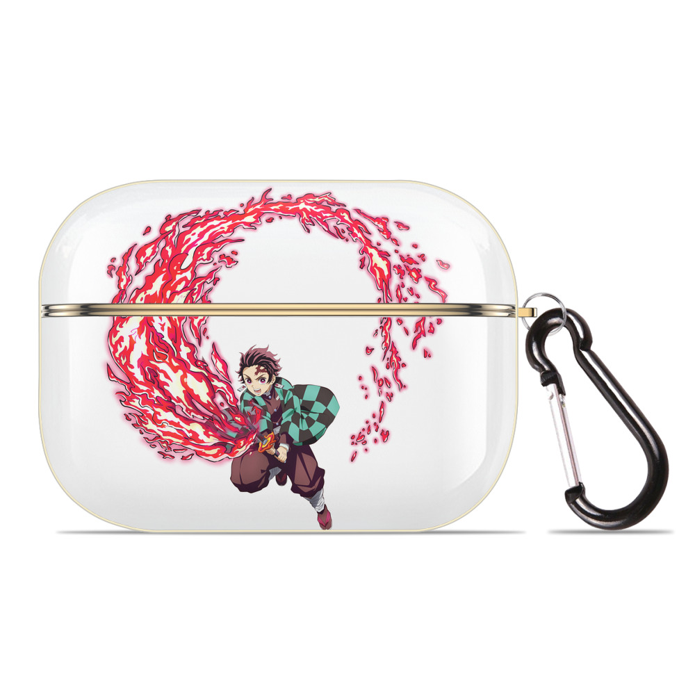 （画像用） 鬼滅の刃 竈門 炭治郎／かまど たんじろう Kamado Tanjirou 【AirPods Pro用】ハードシェル保護ケース｜耐衝撃・防指紋・カラビナ付き商品仕様