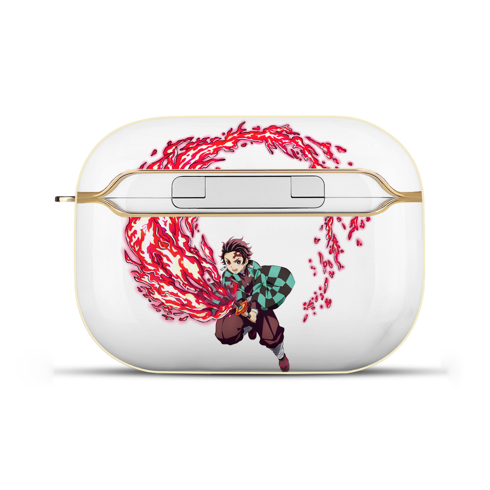 （画像用） 鬼滅の刃 竈門 炭治郎／かまど たんじろう Kamado Tanjirou 【AirPods Pro用】ハードシェル保護ケース｜耐衝撃・防指紋・カラビナ付き商品仕様