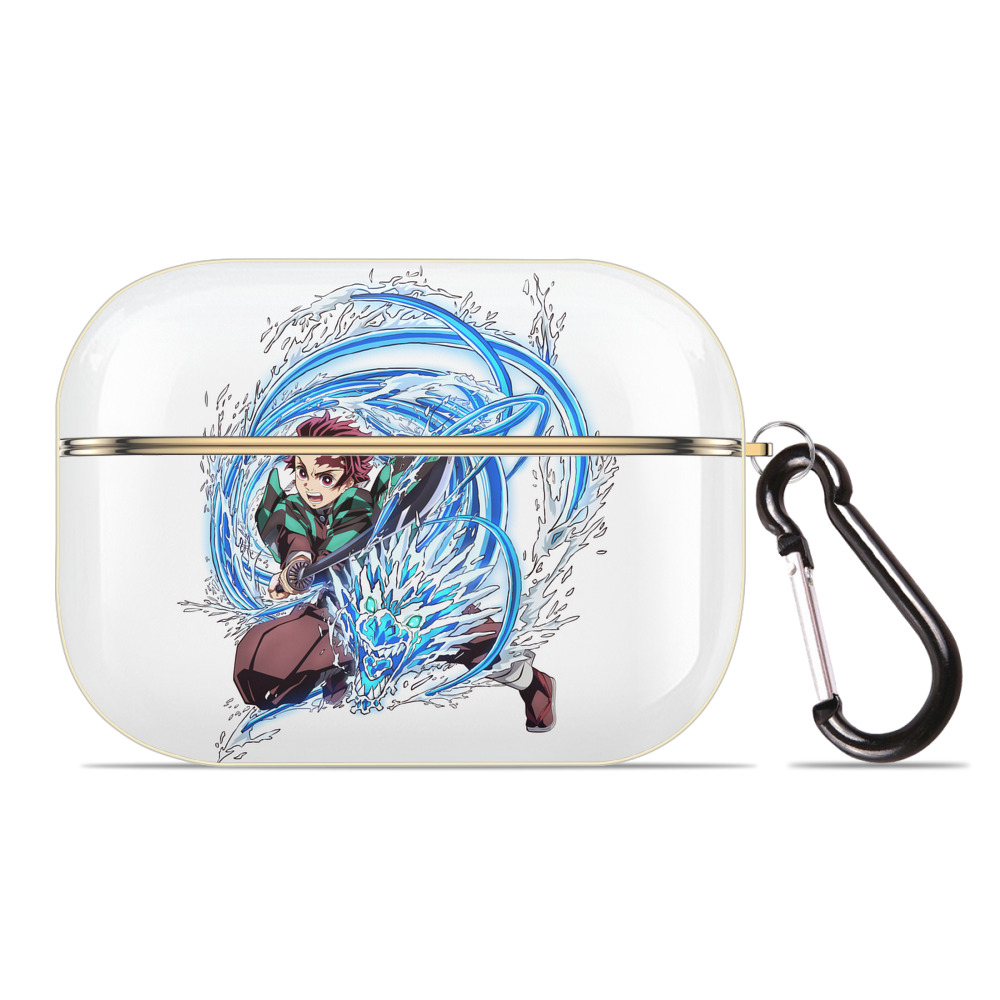 （画像用） 鬼滅の刃 竈門 炭治郎／かまど たんじろう Kamado Tanjirou 【AirPods Pro用】ハードシェル保護ケース｜耐衝撃・防指紋・カラビナ付き商品仕様