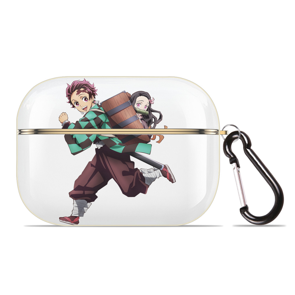 （画像用） 鬼滅の刃 竈門 炭治郎／かまど たんじろう Kamado Tanjirou 【AirPods Pro用】ハードシェル保護ケース｜耐衝撃・防指紋・カラビナ付き商品仕様