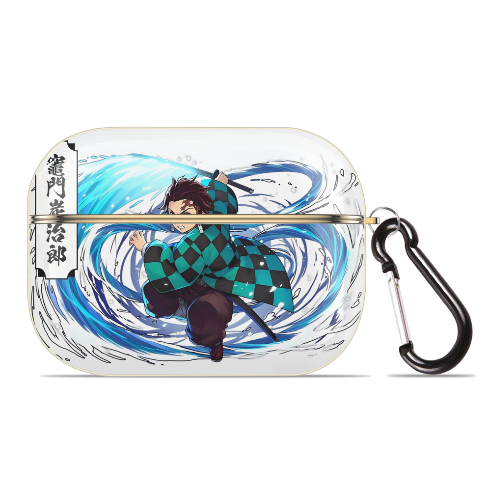 （画像用） 鬼滅の刃 竈門 炭治郎／かまど たんじろう Kamado Tanjirou 【AirPods Pro用】ハードシェル保護ケース｜耐衝撃・防指紋・カラビナ付き商品仕様