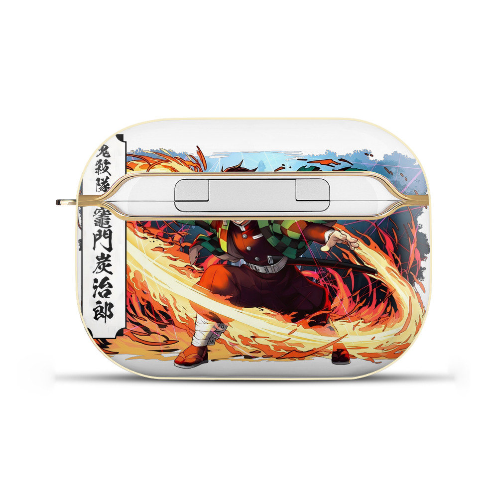 （画像用） 鬼滅の刃 竈門 炭治郎／かまど たんじろう Kamado Tanjirou 【AirPods Pro用】ハードシェル保護ケース｜耐衝撃・防指紋・カラビナ付き商品仕様