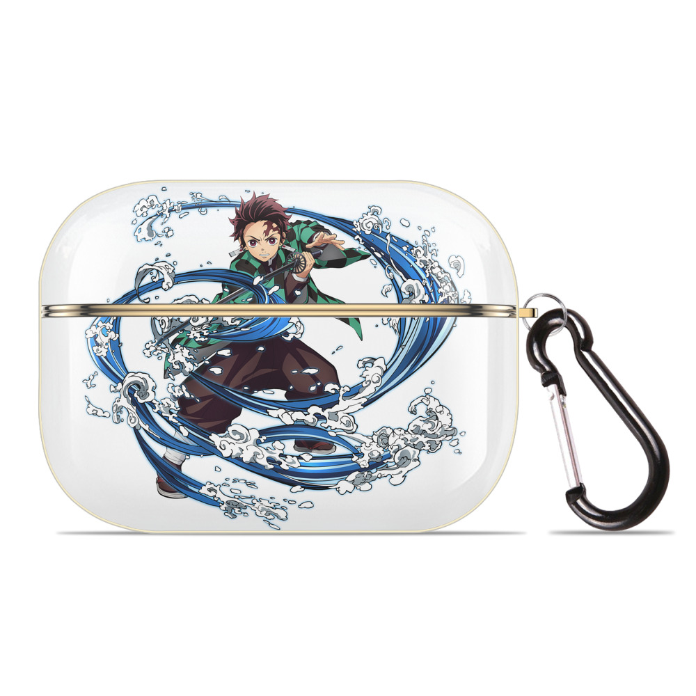 （画像用） 鬼滅の刃 竈門 炭治郎／かまど たんじろう Kamado Tanjirou 【AirPods Pro用】ハードシェル保護ケース｜耐衝撃・防指紋・カラビナ付き商品仕様