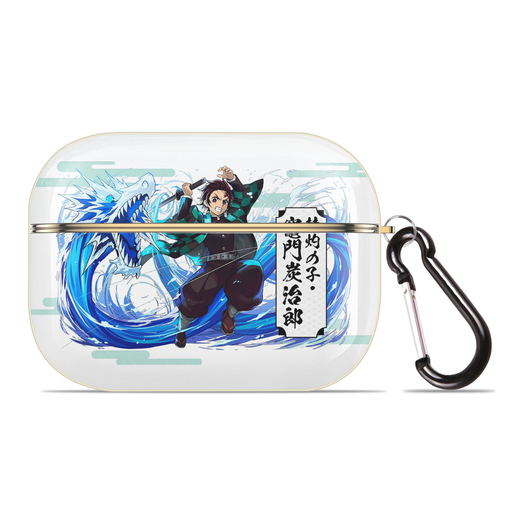 （画像用） 鬼滅の刃 竈門 炭治郎／かまど たんじろう Kamado Tanjirou 【AirPods Pro用】ハードシェル保護ケース｜耐衝撃・防指紋・カラビナ付き商品仕様