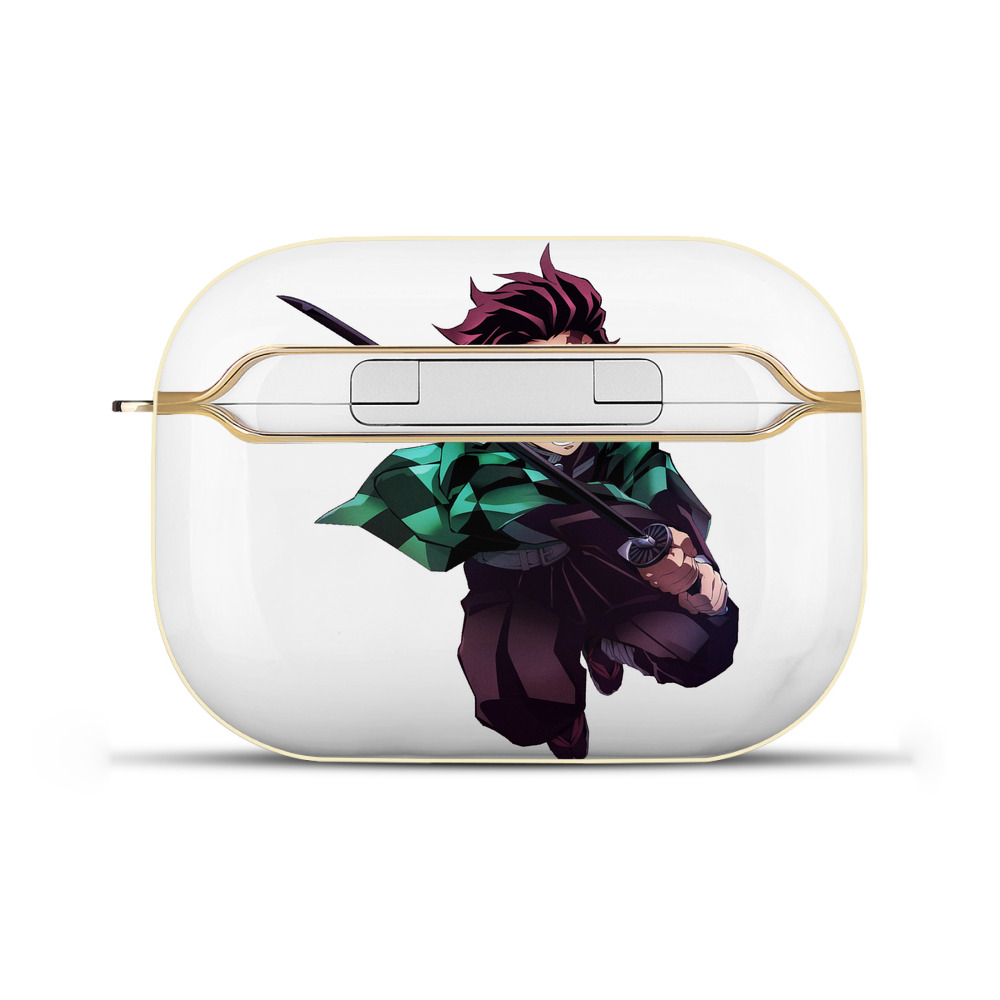 （画像用） 鬼滅の刃 竈門 炭治郎／かまど たんじろう Kamado Tanjirou 【AirPods Pro用】ハードシェル保護ケース｜耐衝撃・防指紋・カラビナ付き商品仕様