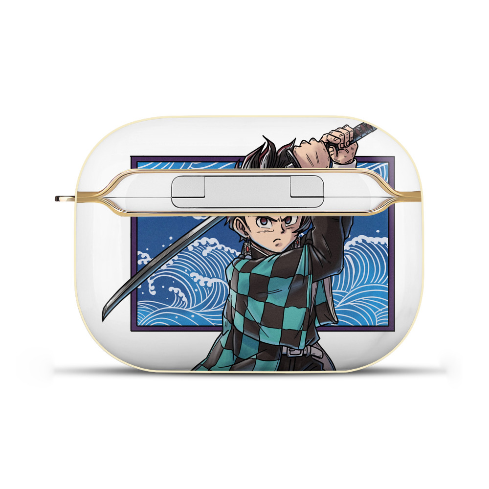 （画像用） 鬼滅の刃 竈門 炭治郎／かまど たんじろう Kamado Tanjirou 【AirPods Pro用】ハードシェル保護ケース｜耐衝撃・防指紋・カラビナ付き商品仕様