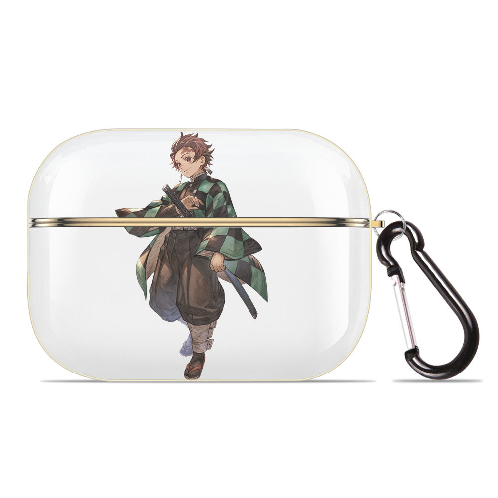（画像用） 鬼滅の刃 竈門 炭治郎／かまど たんじろう Kamado Tanjirou 【AirPods Pro用】ハードシェル保護ケース｜耐衝撃・防指紋・カラビナ付き商品仕様
