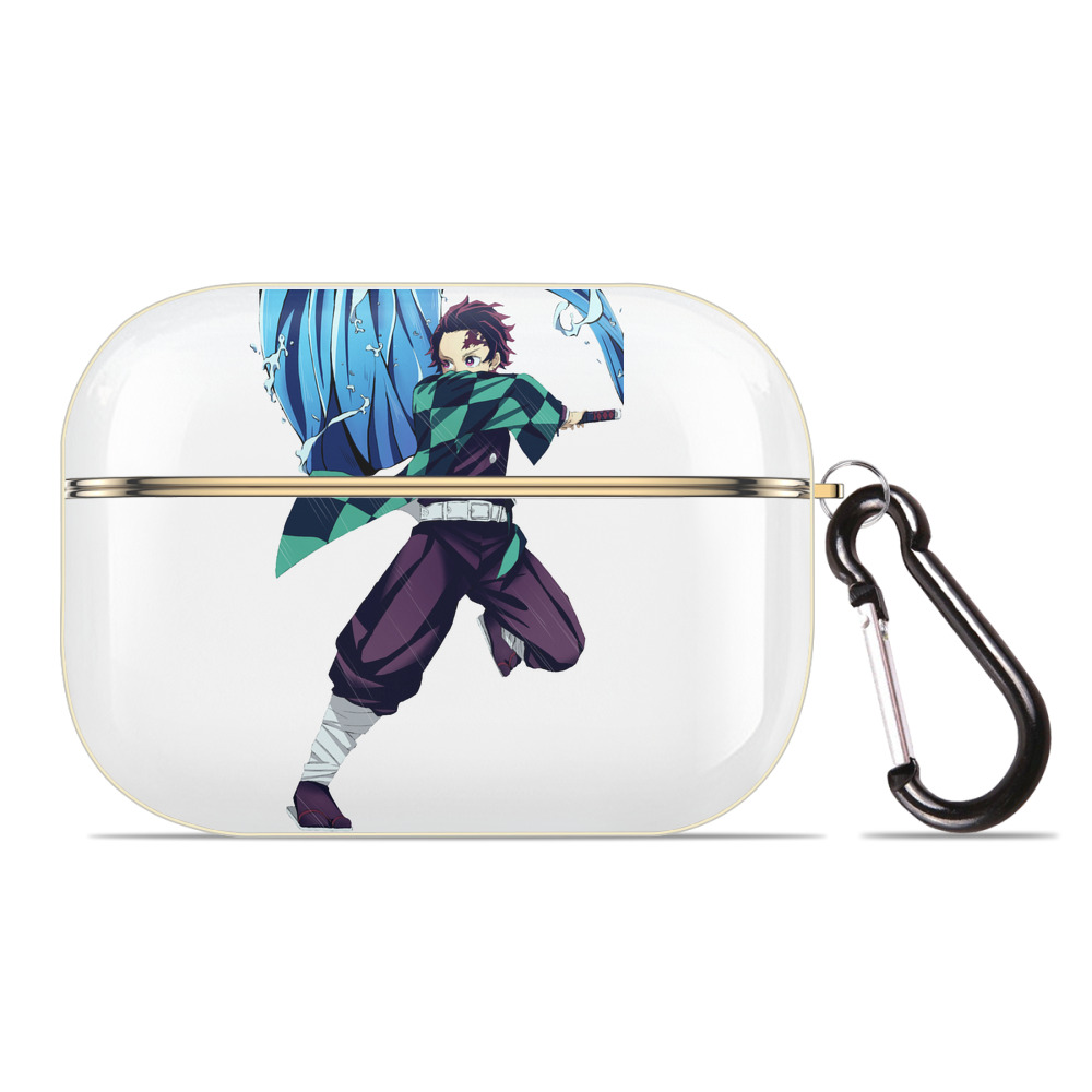 （画像用） 鬼滅の刃 竈門 炭治郎／かまど たんじろう Kamado Tanjirou 【AirPods Pro用】ハードシェル保護ケース｜耐衝撃・防指紋・カラビナ付き商品仕様