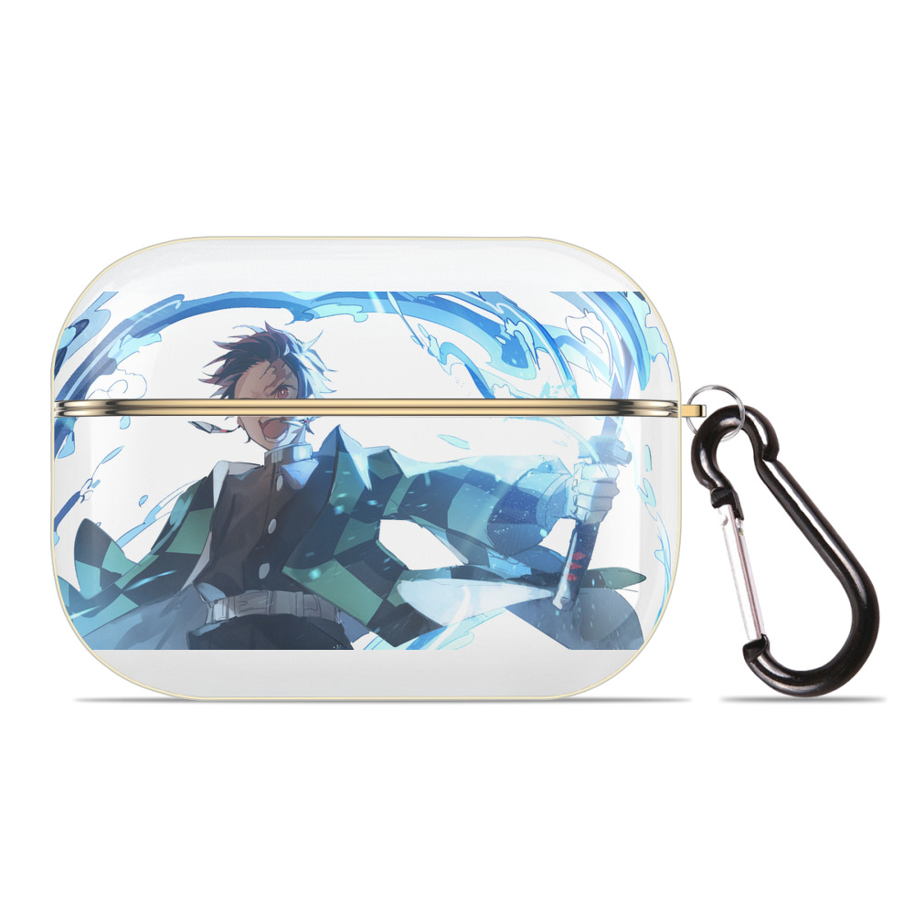 （画像用） 鬼滅の刃 竈門 炭治郎／かまど たんじろう Kamado Tanjirou 【AirPods Pro用】ハードシェル保護ケース｜耐衝撃・防指紋・カラビナ付き商品仕様