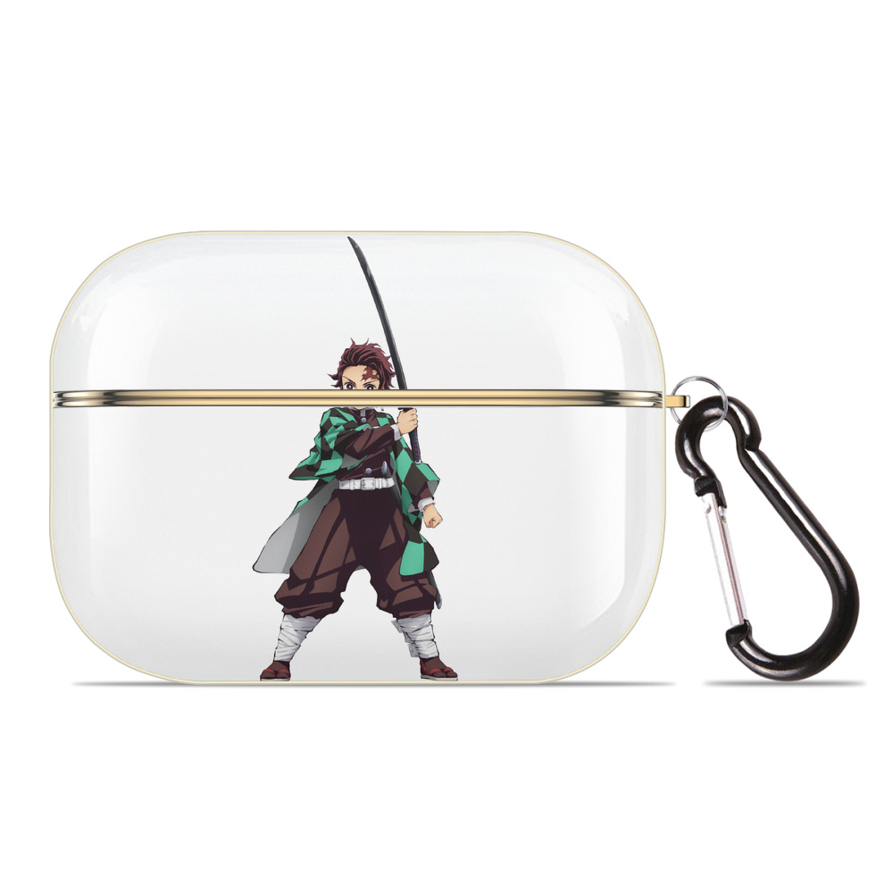 （画像用） 鬼滅の刃 竈門 炭治郎／かまど たんじろう Kamado Tanjirou 【AirPods Pro用】ハードシェル保護ケース｜耐衝撃・防指紋・カラビナ付き商品仕様