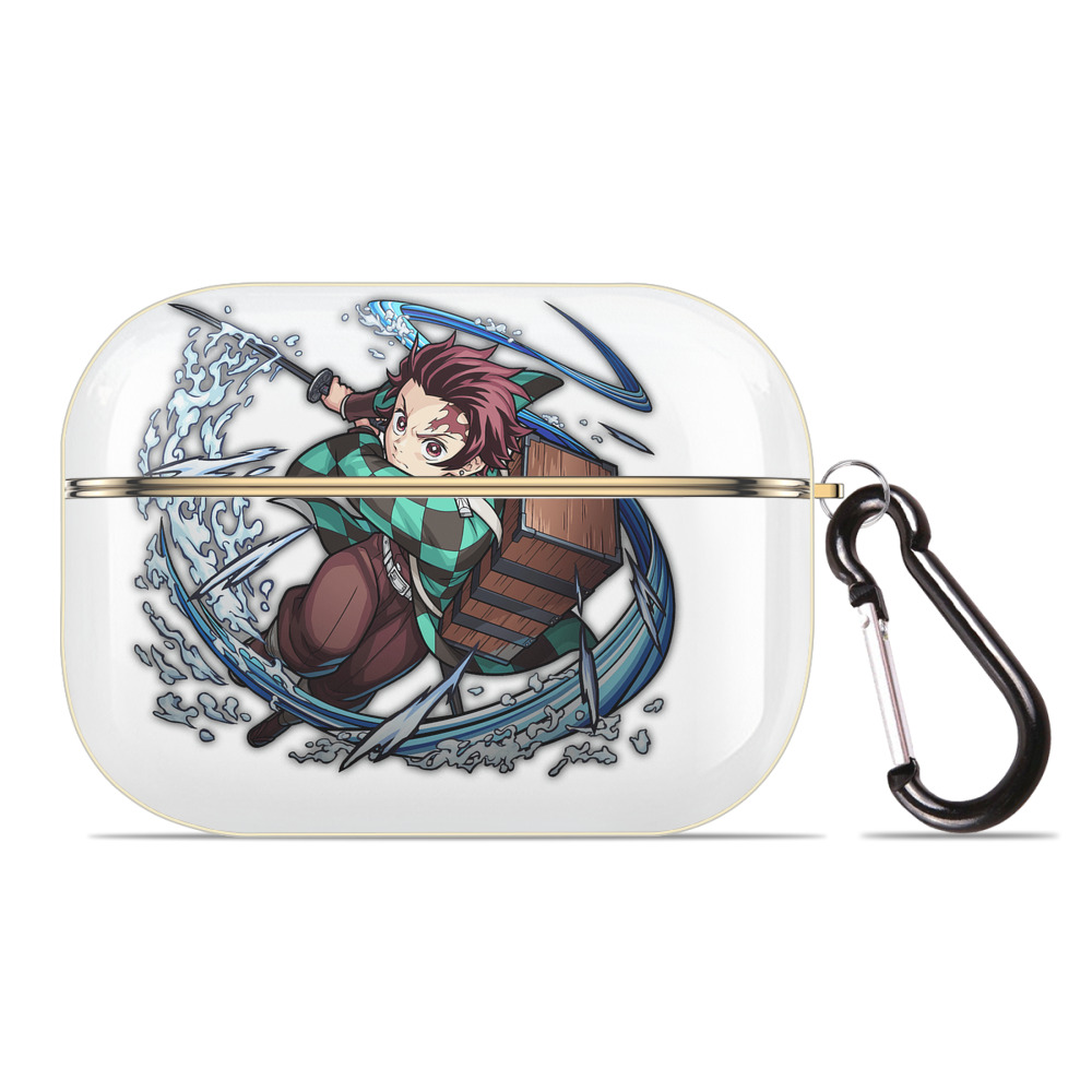 （画像用） 鬼滅の刃 竈門 炭治郎／かまど たんじろう Kamado Tanjirou 【AirPods Pro用】ハードシェル保護ケース｜耐衝撃・防指紋・カラビナ付き商品仕様
